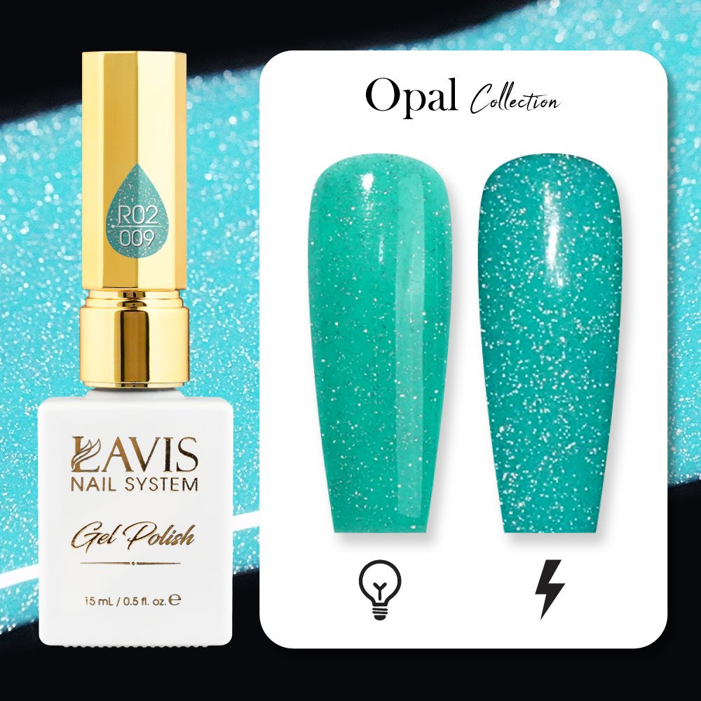 LAVIS Reflective R05 - 09 - Gel Polish 0.5 oz - Blossom Bass Reflective Collection - DTK Nail Supply