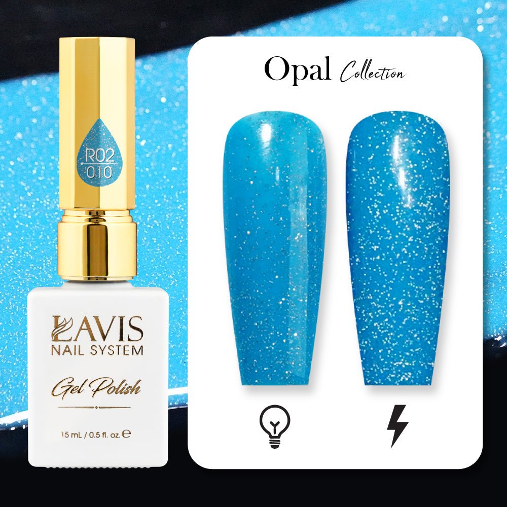 LAVIS Reflective R05 - 10 - Gel Polish 0.5 oz - Blossom Bass Reflective Collection - DTK Nail Supply