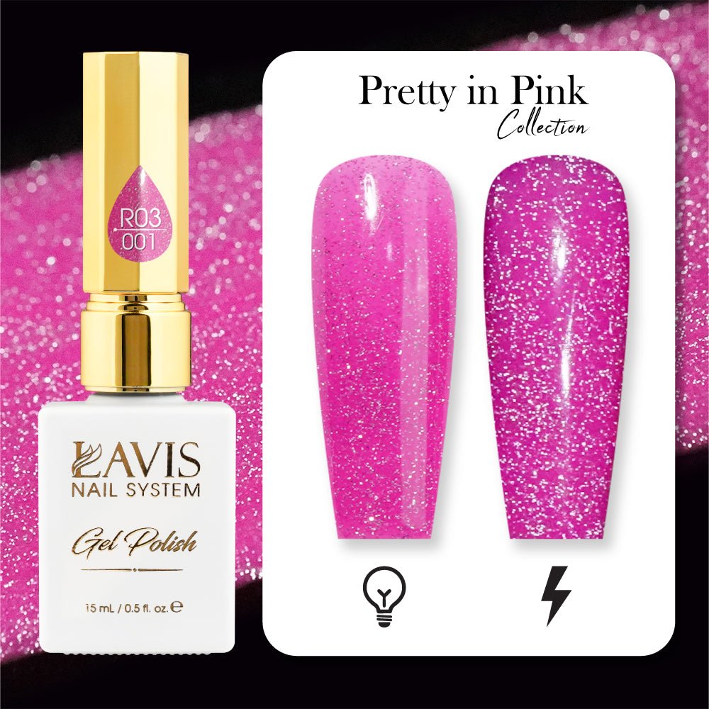 LAVIS Reflective R05 - 15 - Gel Polish 0.5 oz - Neon Lights Reflective Collection - DTK Nail Supply