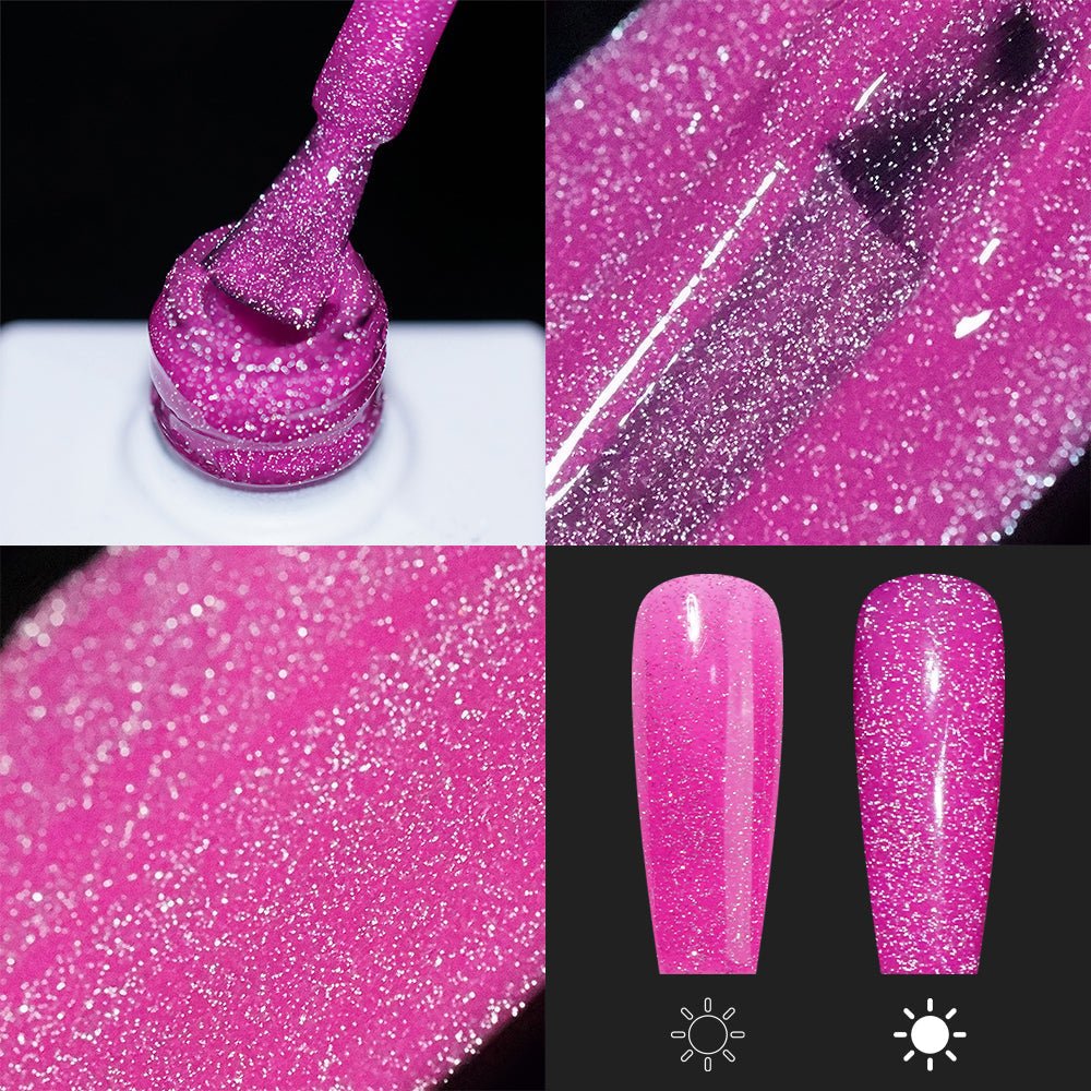 LAVIS Reflective R05 - 15 - Gel Polish 0.5 oz - Neon Lights Reflective Collection - DTK Nail Supply