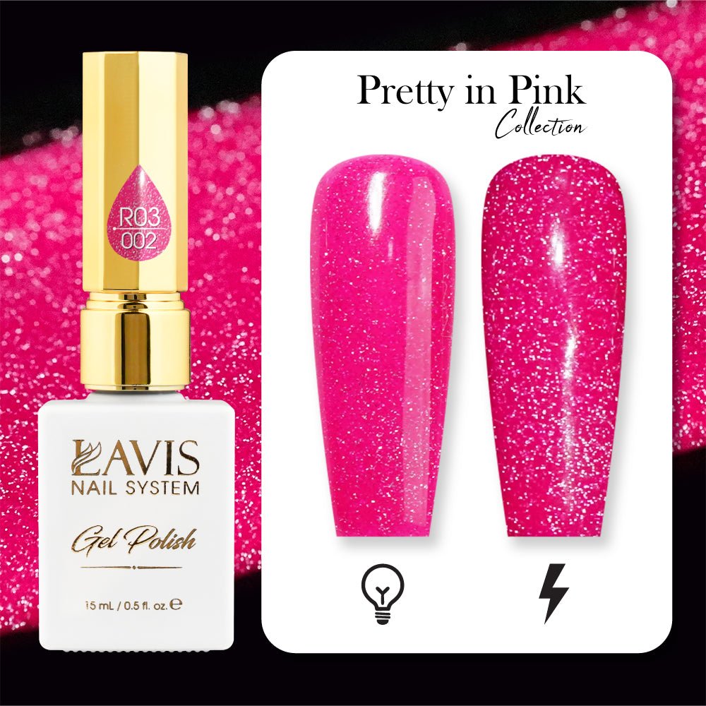 LAVIS Reflective R05 - 16 - Gel Polish 0.5 oz - Neon Lights Reflective Collection - DTK Nail Supply