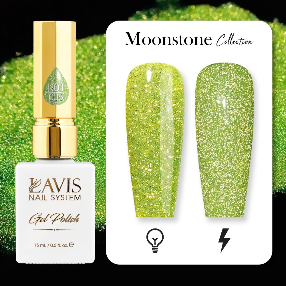 LAVIS Reflective R05 - 20 - Gel Polish 0.5 oz - Neon Lights Reflective Collection - DTK Nail Supply