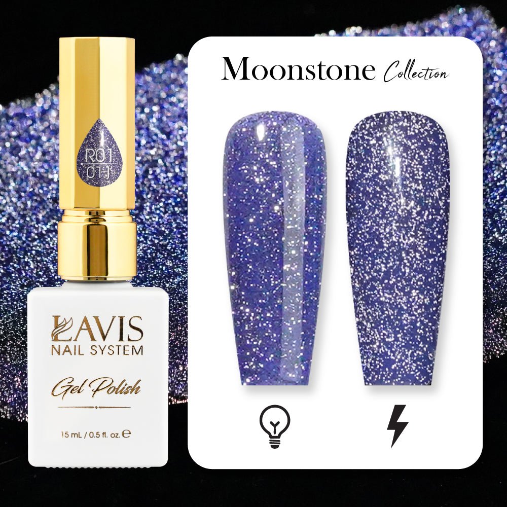 LAVIS Reflective R05 - 25 - Gel Polish 0.5 oz - Glow With The Flow Reflective Collection - DTK Nail Supply