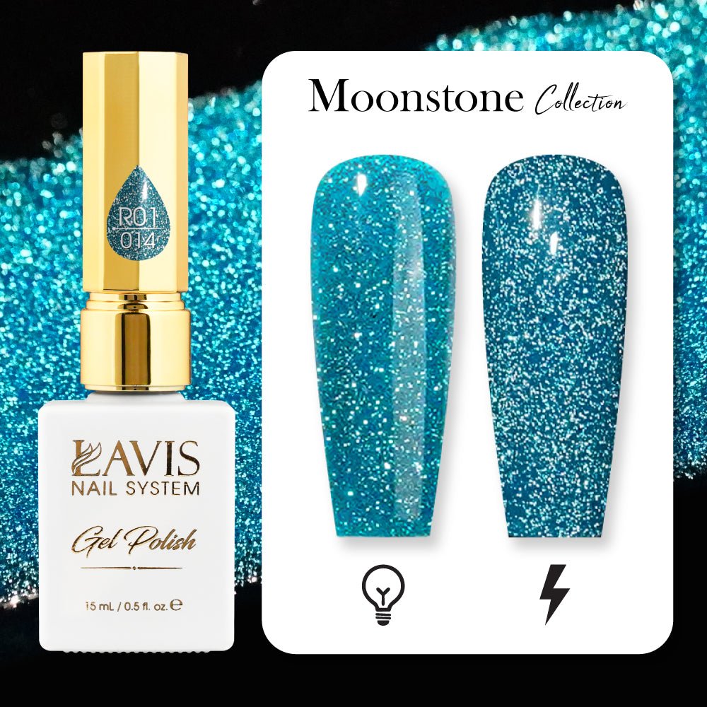 LAVIS Reflective R05 - 28 - Gel Polish 0.5 oz - Glow With The Flow Reflective Collection - DTK Nail Supply