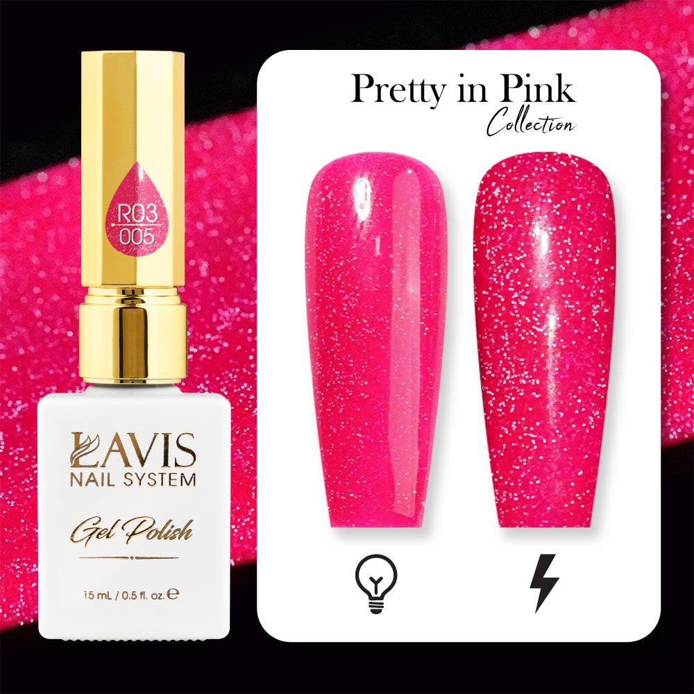 LAVIS Reflective R05 - 30 - Gel Polish 0.5 oz - Glow With The Flow Reflective Collection - DTK Nail Supply