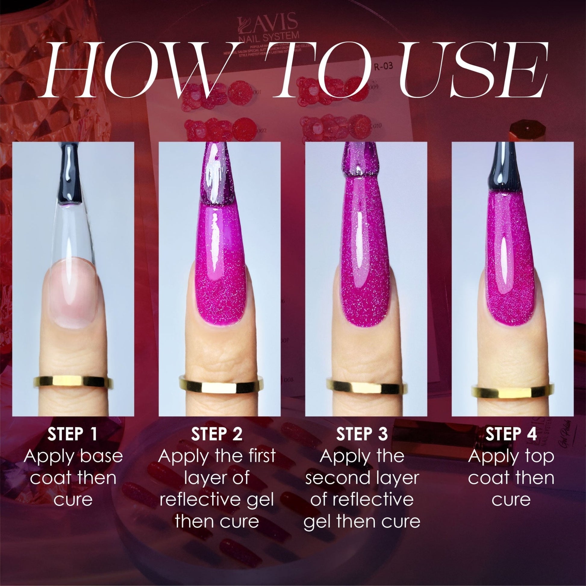 LAVIS Reflective R05 - 32 - Gel Polish 0.5 oz - Glow With The Flow Reflective Collection - DTK Nail Supply
