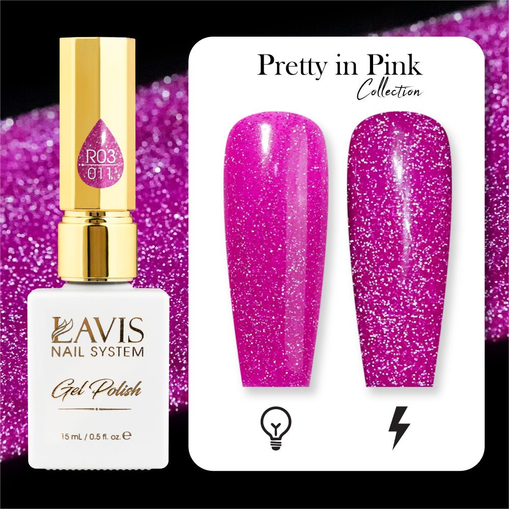 LAVIS Reflective R05 - 32 - Gel Polish 0.5 oz - Glow With The Flow Reflective Collection - DTK Nail Supply