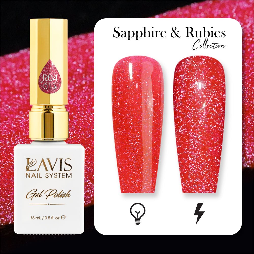 LAVIS Reflective R05 - 34 - Gel Polish 0.5 oz - Glow With The Flow Reflective Collection - DTK Nail Supply