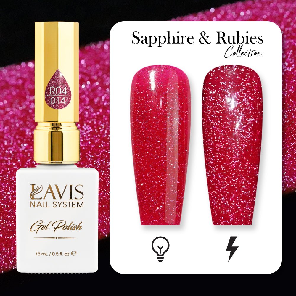 LAVIS Reflective R05 - 35 - Gel Polish 0.5 oz - Glow With The Flow Reflective Collection - DTK Nail Supply