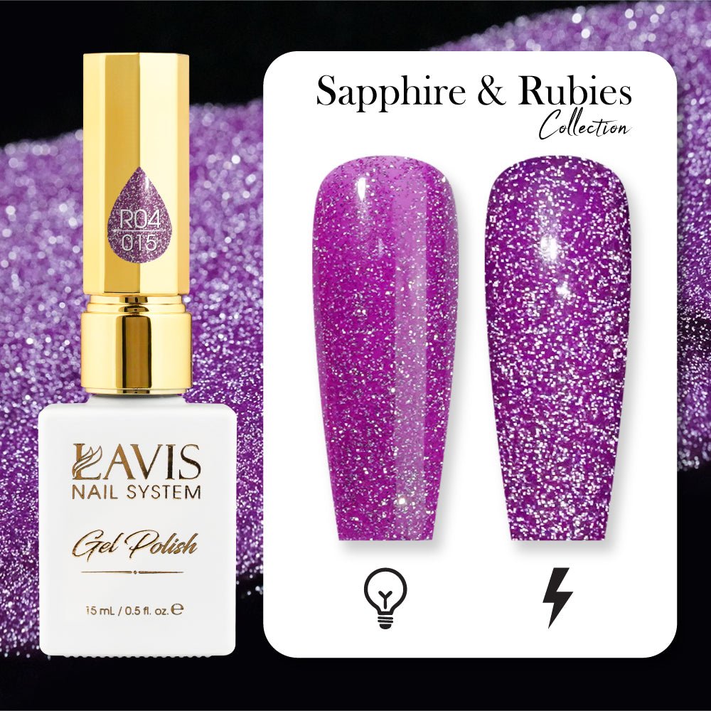 LAVIS Reflective R05 - 36 - Gel Polish 0.5 oz - Glow With The Flow Reflective Collection - DTK Nail Supply