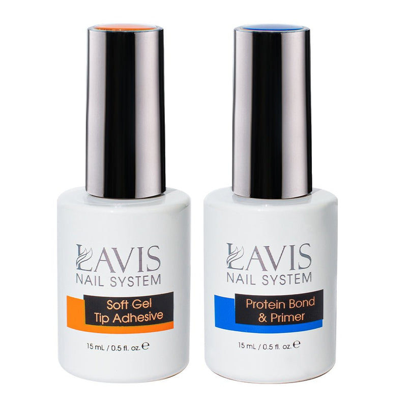 LAVIS Soft Gel Tip Adhesive - Protein Bond & Primer - 0.5 oz - DTK Nail Supply