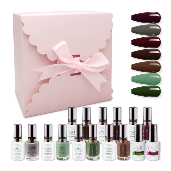  LAVIS Holiday Gift Bundle Set 19: 7 Gel & Lacquer, 1 Base Gel, 1 Top Gel - 239; 251; 252; 263; 264; 275; 276 by LAVIS NAILS sold by DTK Nail Supply