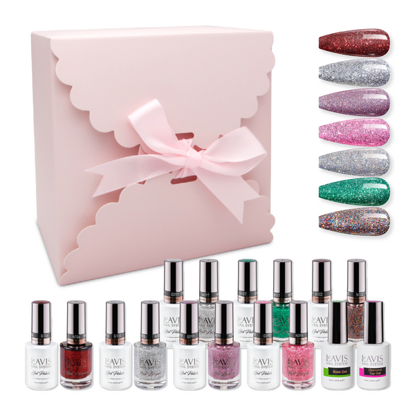  LAVIS Holiday Gift Bundle Set 21: 7 Gel & Lacquer, 1 Base Gel, 1 Top Gel - 097; 098; 099; 100; 102; 106; 107 by LAVIS NAILS sold by DTK Nail Supply