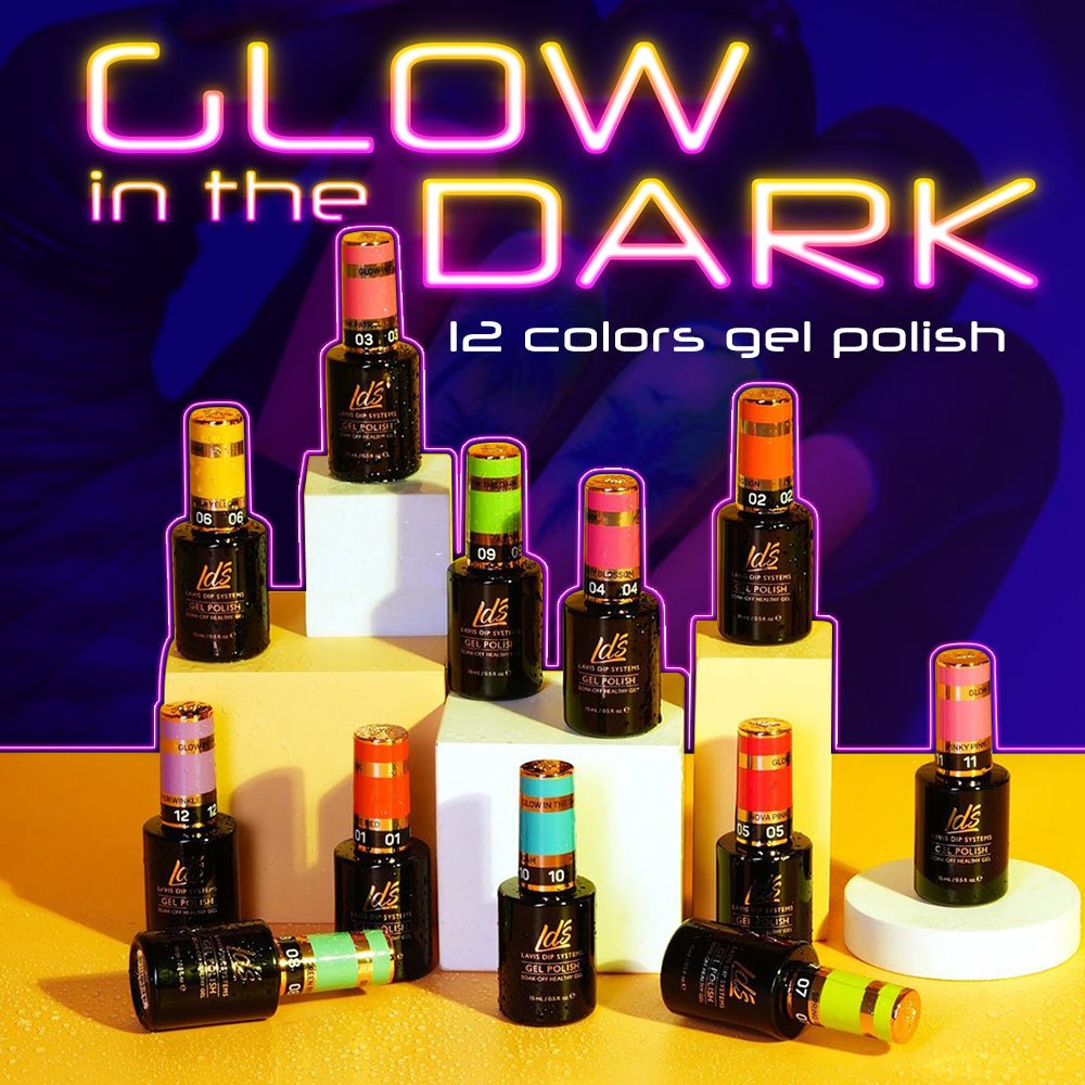 LDS 01 Fire Red - Gel Polish 0.5 oz - Glow In The Dark - DTK Nail Supply
