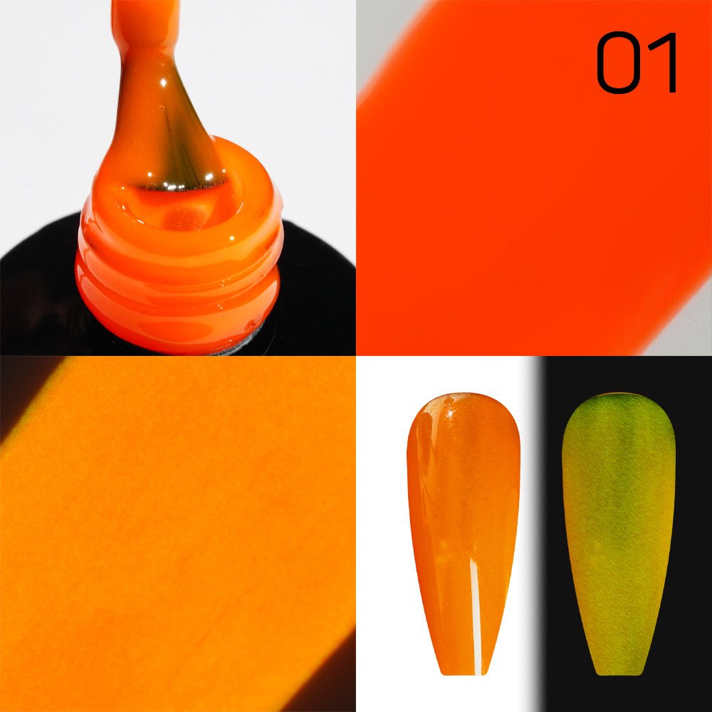 LDS 01 Fire Red - Gel Polish 0.5 oz - Glow In The Dark - DTK Nail Supply