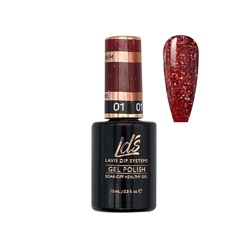 LDS 01 Flame - Gel Polish 0.5 oz - Platinum Collection - DTK Nail Supply