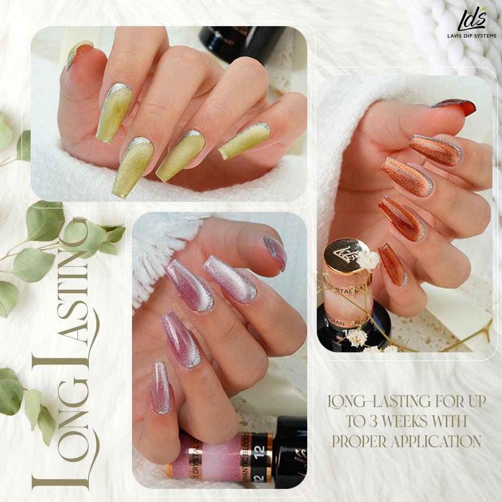 LDS 01 Golden Squartz - Gel Polish 0.5 oz - Ice Crystal Cat Eyes - DTK Nail Supply