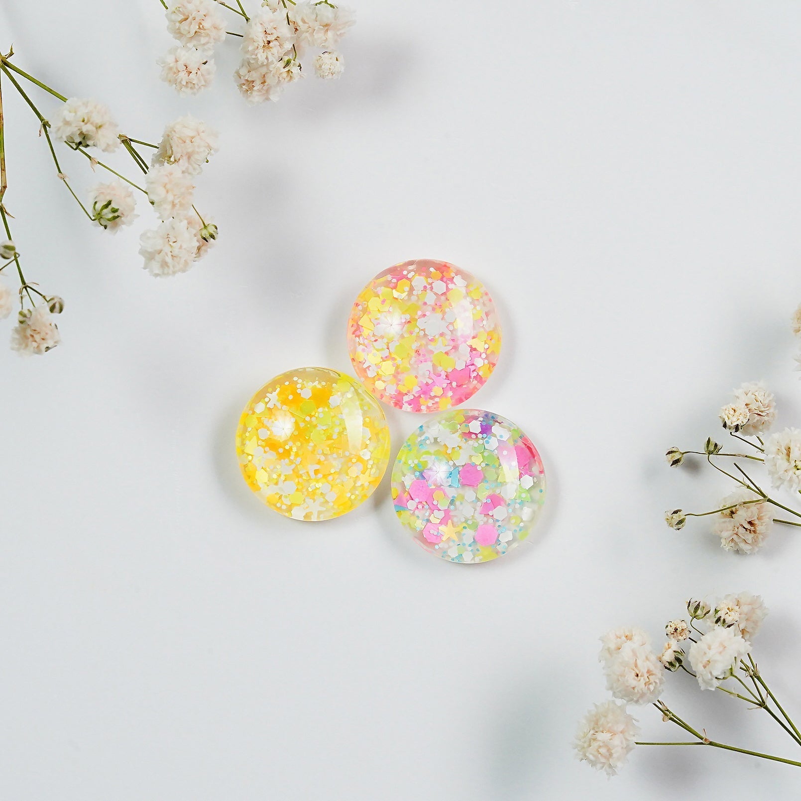 LDS 01 Phoebe Light - Gel Polish 0.5 oz - Star Sequins - DTK Nail Supply