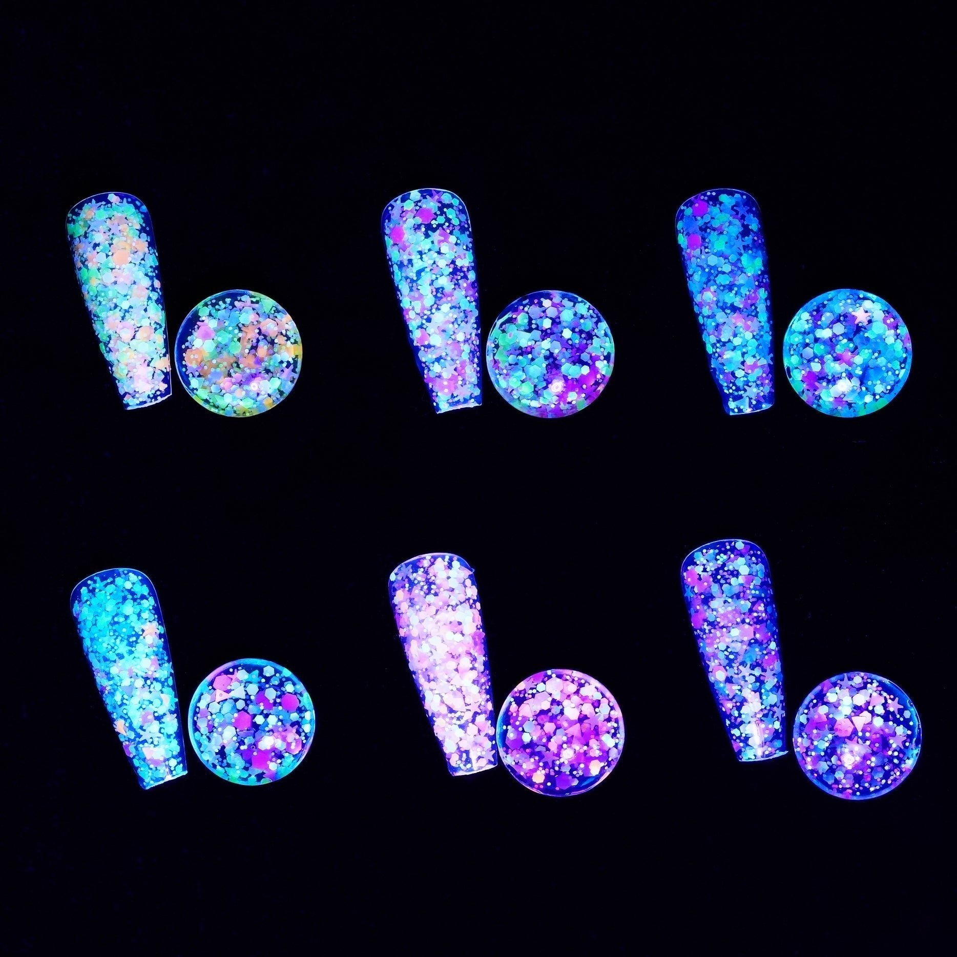 LDS 01 Phoebe Light - Gel Polish 0.5 oz - Star Sequins - DTK Nail Supply