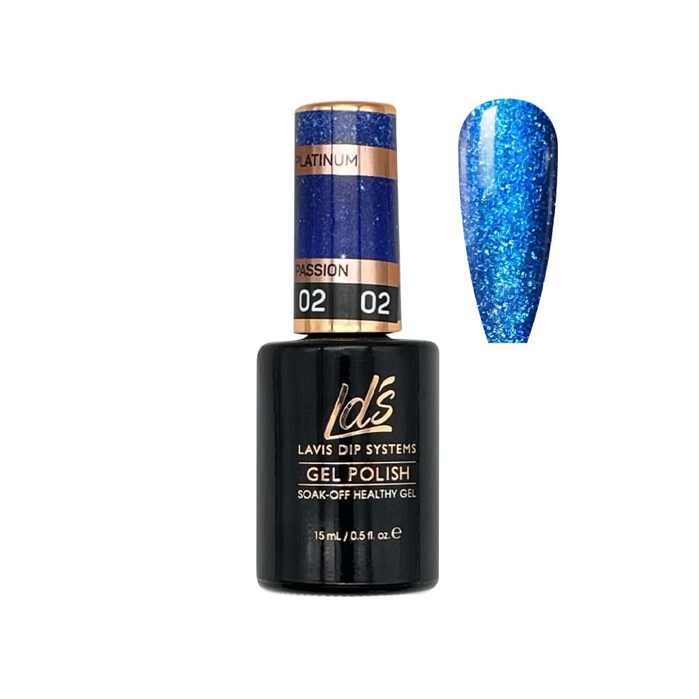 LDS 02 Passion - Gel Polish 0.5 oz - Platinum Collection - DTK Nail Supply