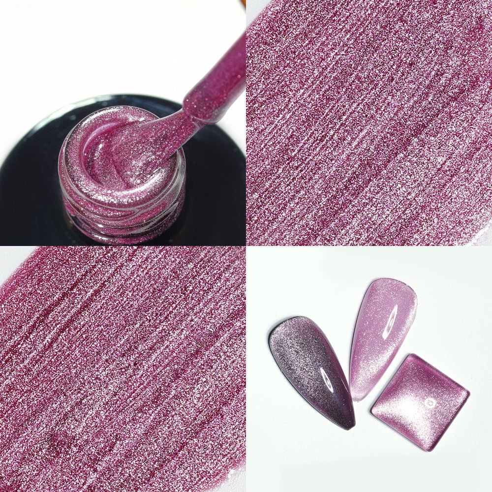 LDS 04 Violet - Gel Polish 0.5 oz - Smoothies 9D Cat Eyes Collection - DTK Nail Supply