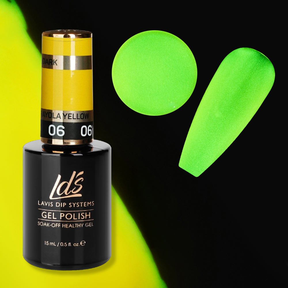 LDS 06 Crayola Yellow - Gel Polish 0.5 oz - Glow In The Dark - DTK Nail Supply