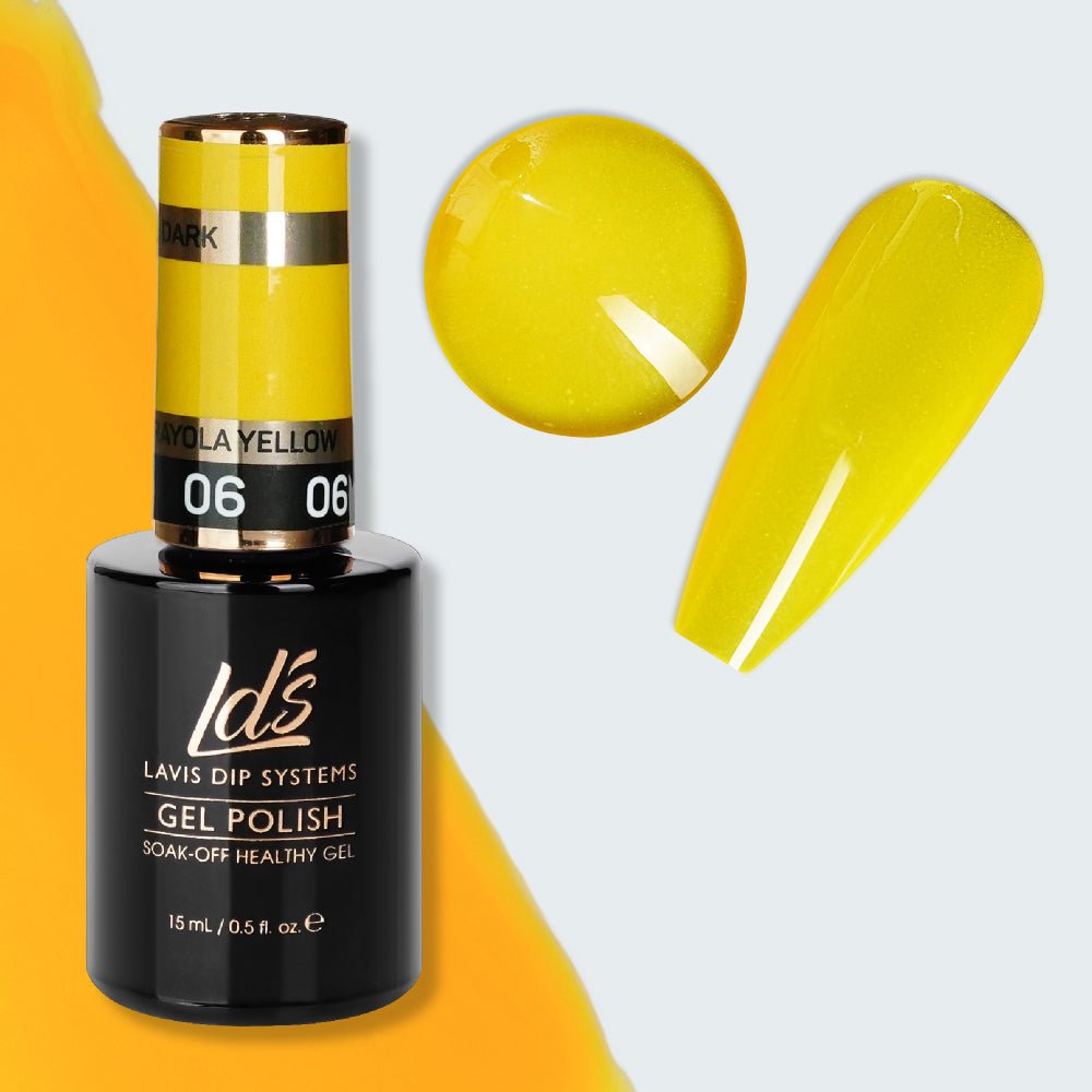 LDS 06 Crayola Yellow - Gel Polish 0.5 oz - Glow In The Dark - DTK Nail Supply
