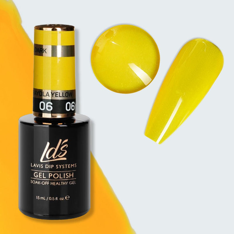 LDS 06 Crayola Yellow - Gel Polish 0.5 oz - Glow In The Dark - DTK Nail Supply
