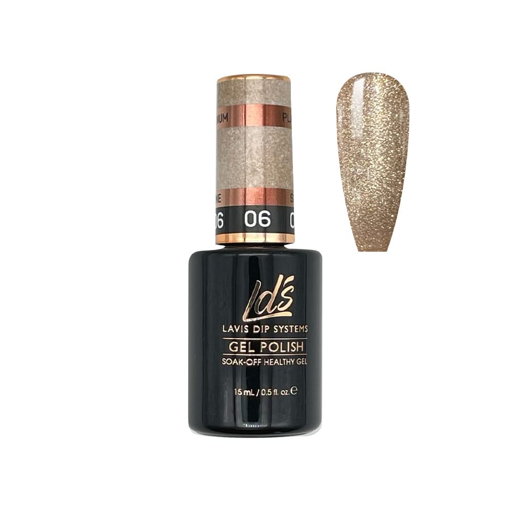 LDS 06 Shine - Gel Polish 0.5 oz - Platinum Collection - DTK Nail Supply