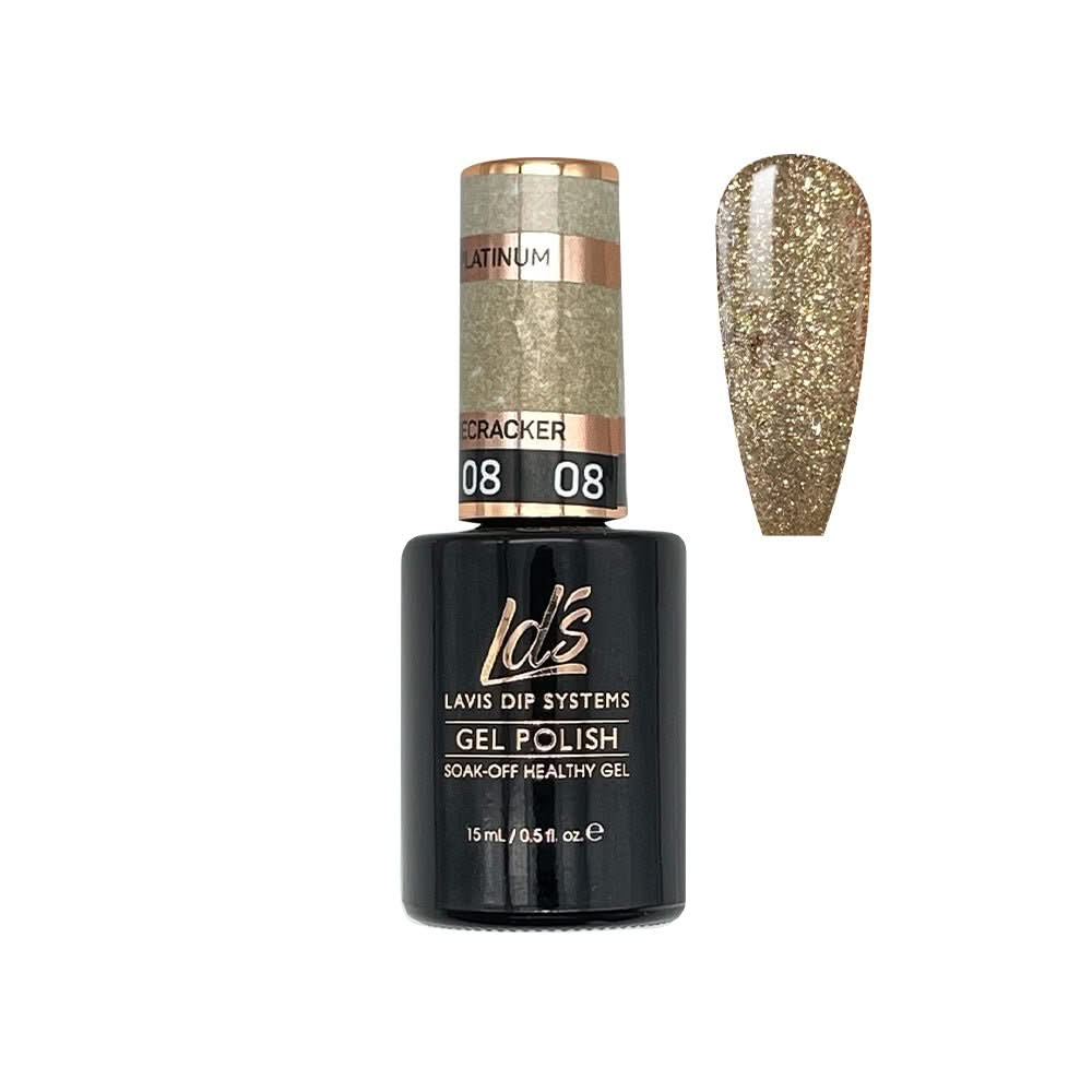 LDS 08 Firecracker - Gel Polish 0.5 oz - Platinum Collection - DTK Nail Supply