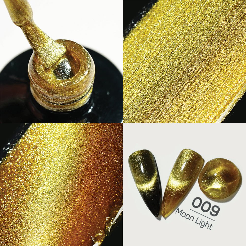 LDS 09 Moon Light - Gel Polish 0.5 oz - Ice Crystal Cat Eyes - DTK Nail Supply