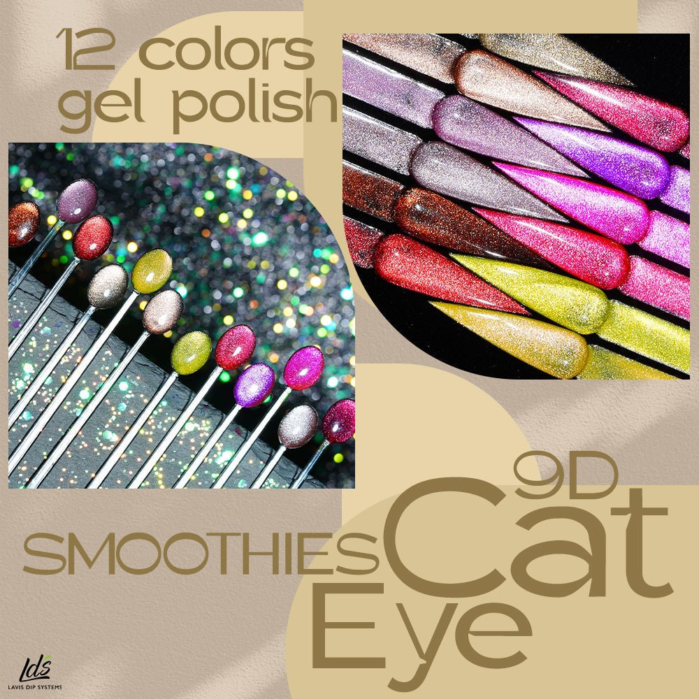 LDS 11 Olivine - Gel Polish 0.5 oz - Smoothies 9D Cat Eyes Collection - DTK Nail Supply
