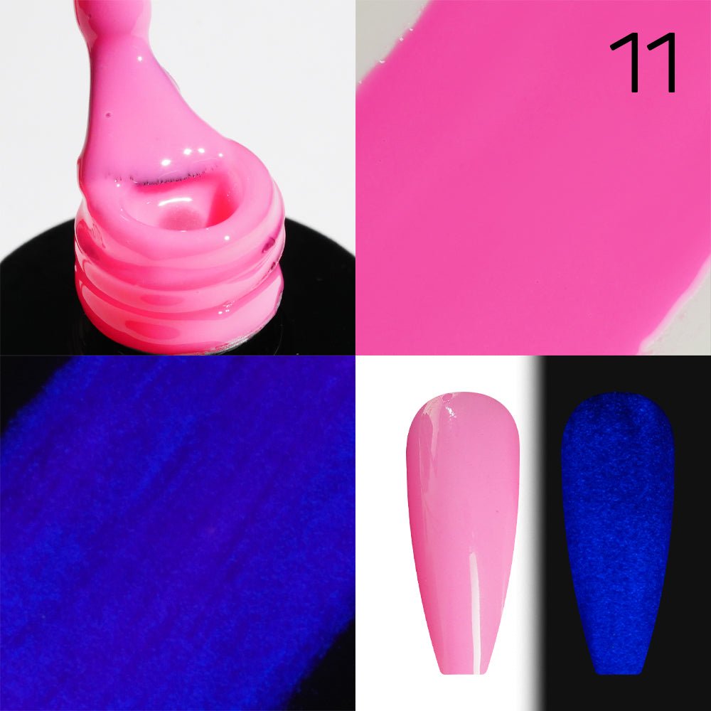 LDS 11 Pinky Pink - Gel Polish 0.5 oz - Glow In The Dark - DTK Nail Supply