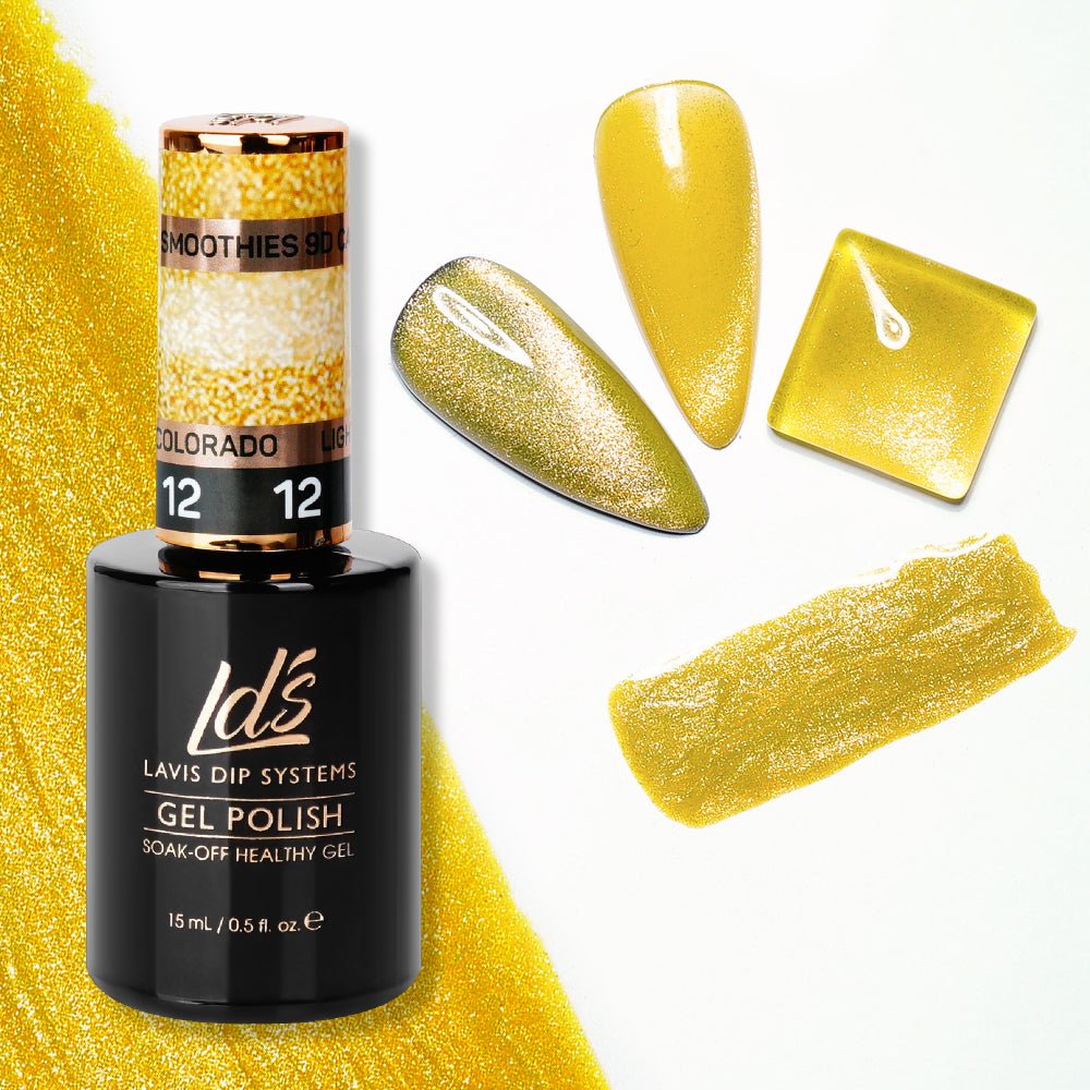 LDS 12 Light Colorado - Gel Polish 0.5 oz - Smoothies 9D Cat Eyes Collection - DTK Nail Supply