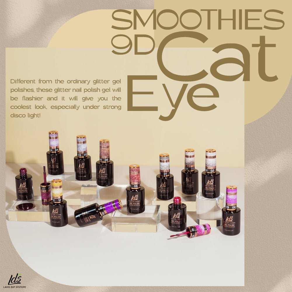 LDS 12 Light Colorado - Gel Polish 0.5 oz - Smoothies 9D Cat Eyes Collection - DTK Nail Supply