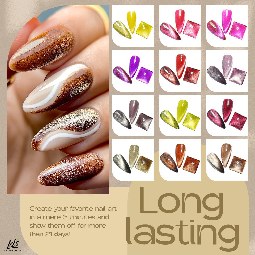 LDS 12 Light Colorado - Gel Polish 0.5 oz - Smoothies 9D Cat Eyes Collection - DTK Nail Supply