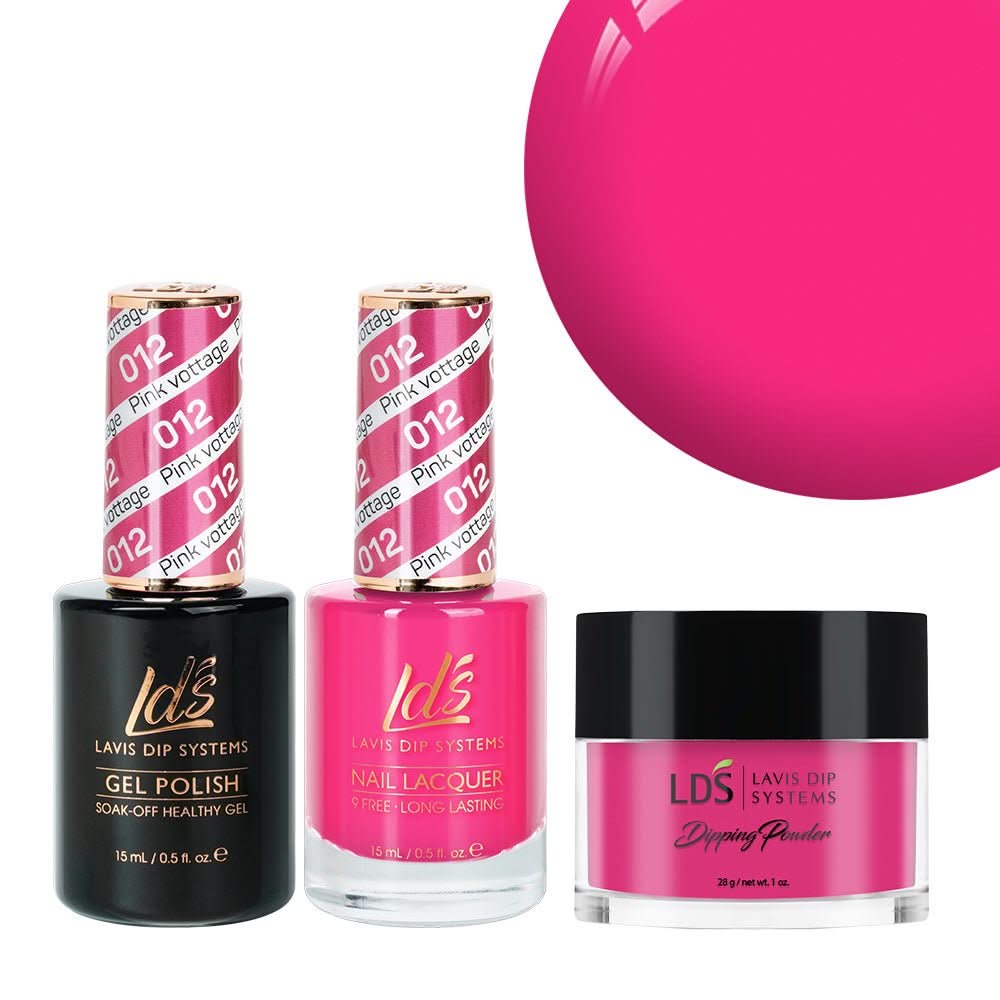 LDS 3 in 1 - 012 Pink Vottage - Dip, Gel & Lacquer Matching - DTK Nail Supply