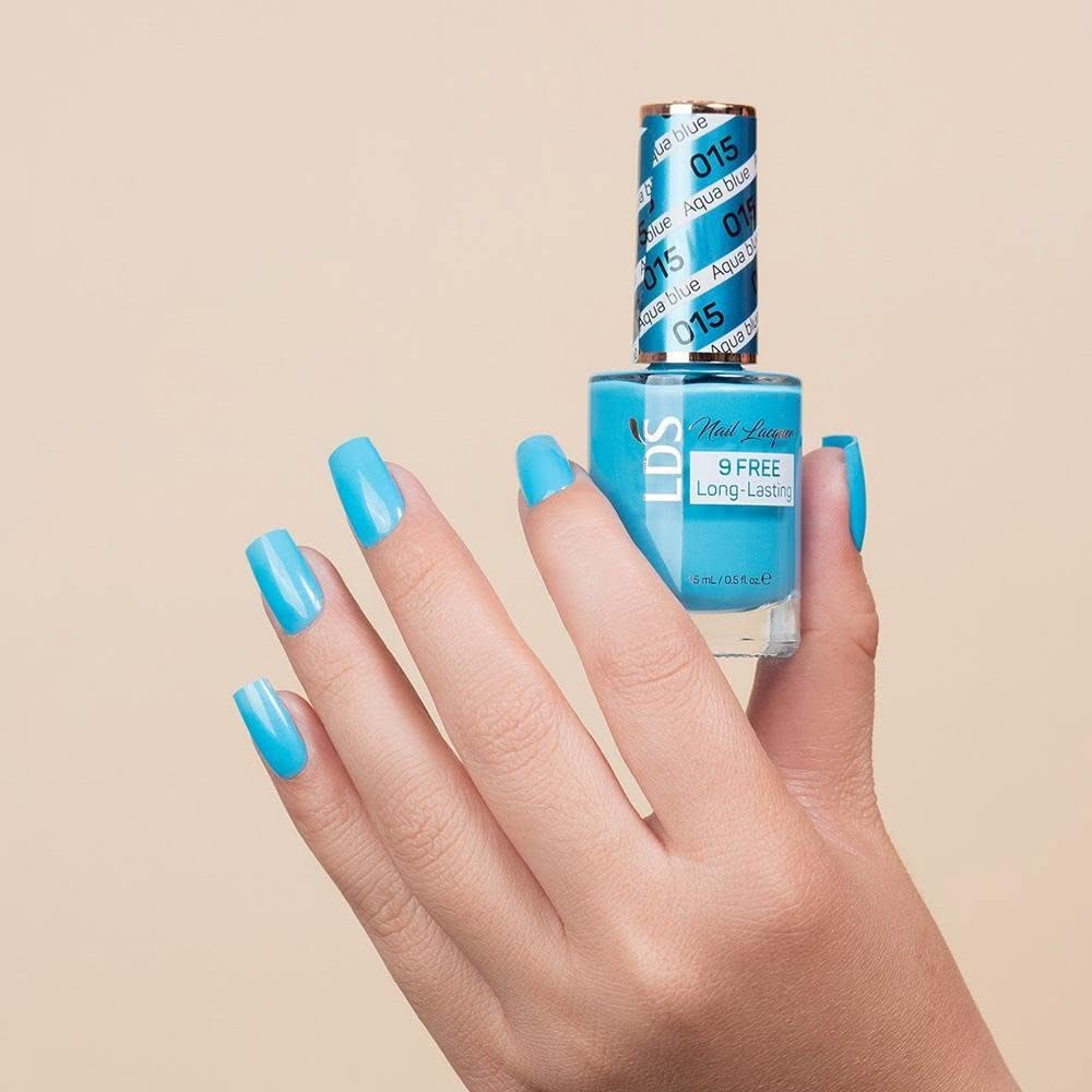 LDS 3 in 1 - 015 Aqua Blue - Dip, Gel & Lacquer Matching - DTK Nail Supply