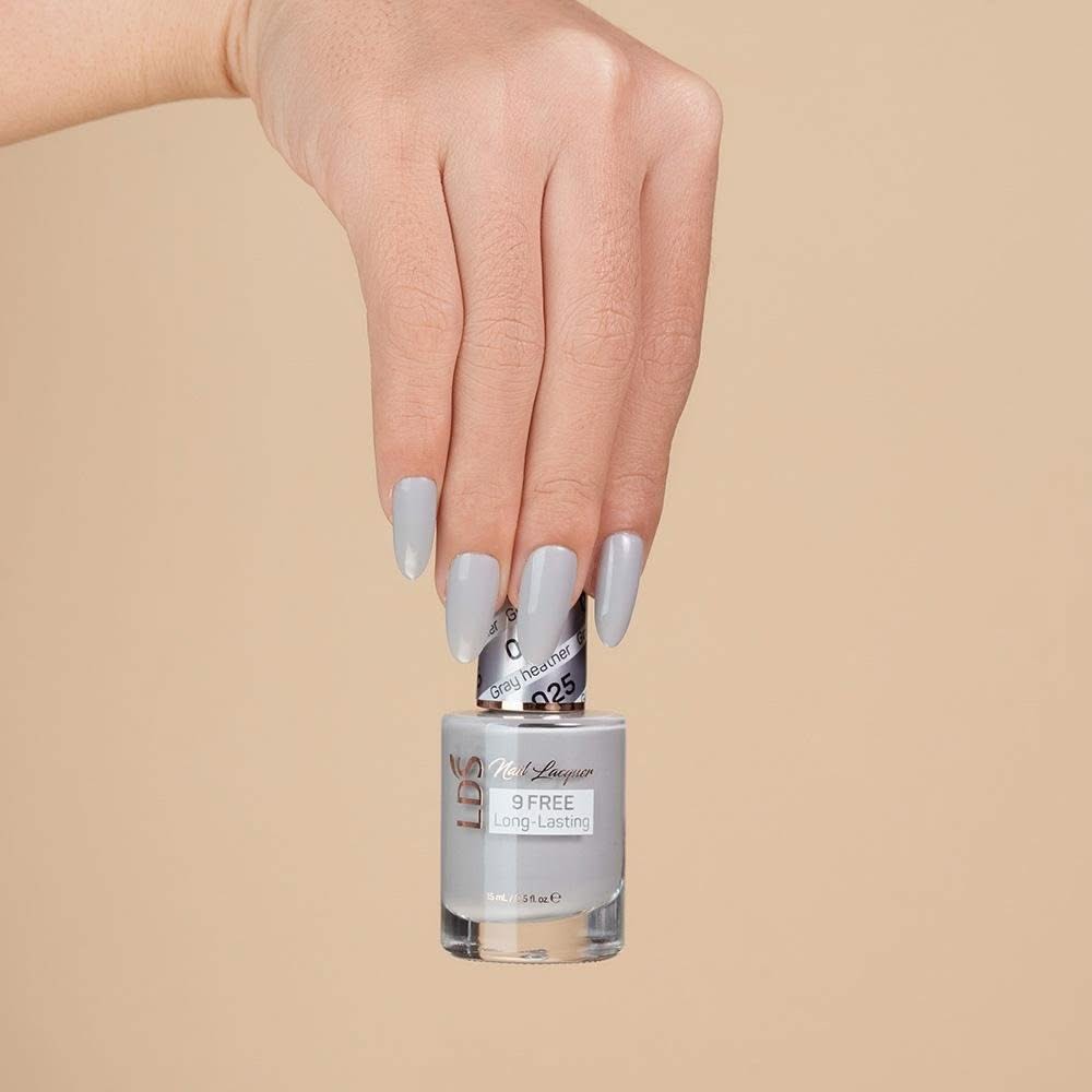 LDS 3 in 1 - 025 Gray Heather - Dip, Gel & Lacquer Matching - DTK Nail Supply