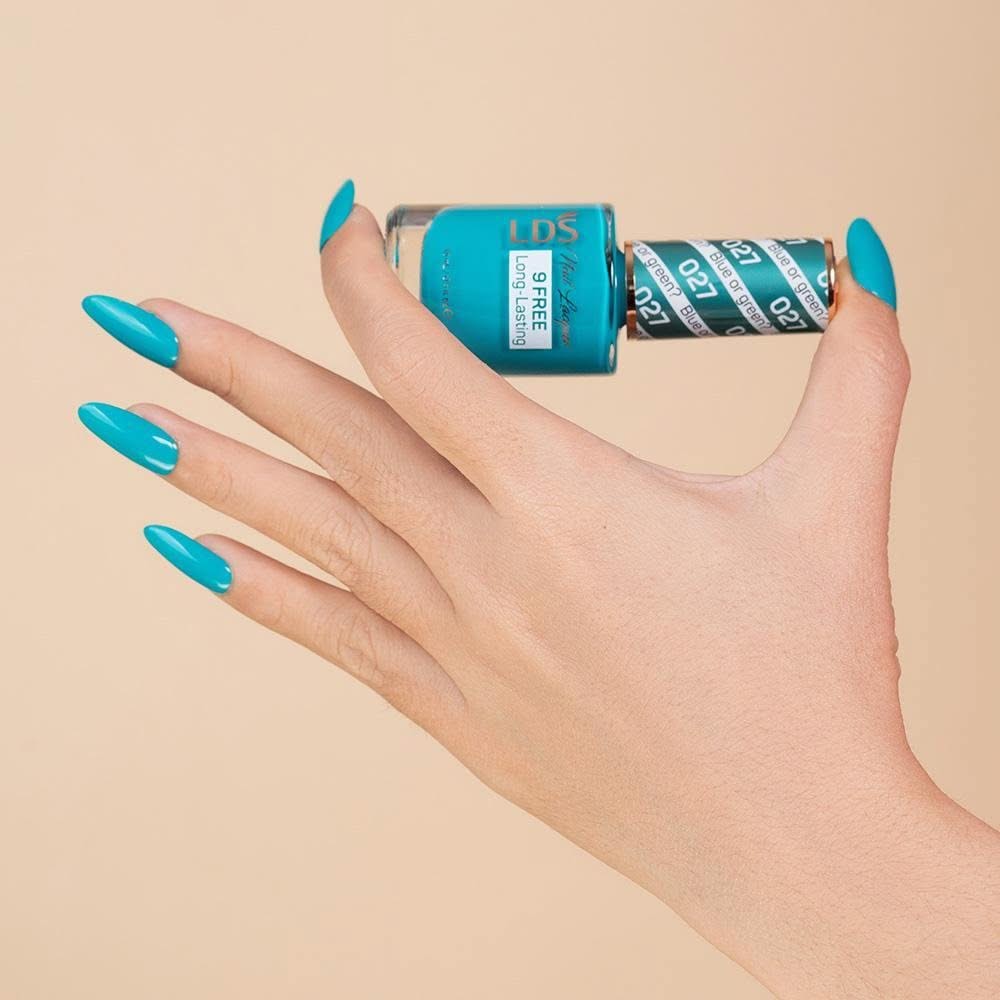 LDS 3 in 1 - 027 Blue Or Green - Dip, Gel & Lacquer Matching - DTK Nail Supply