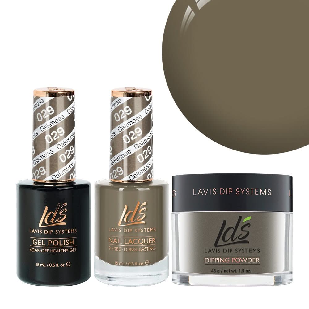 LDS 3 in 1 - 029 Oakmoss - Dip, Gel & Lacquer Matching - DTK Nail Supply