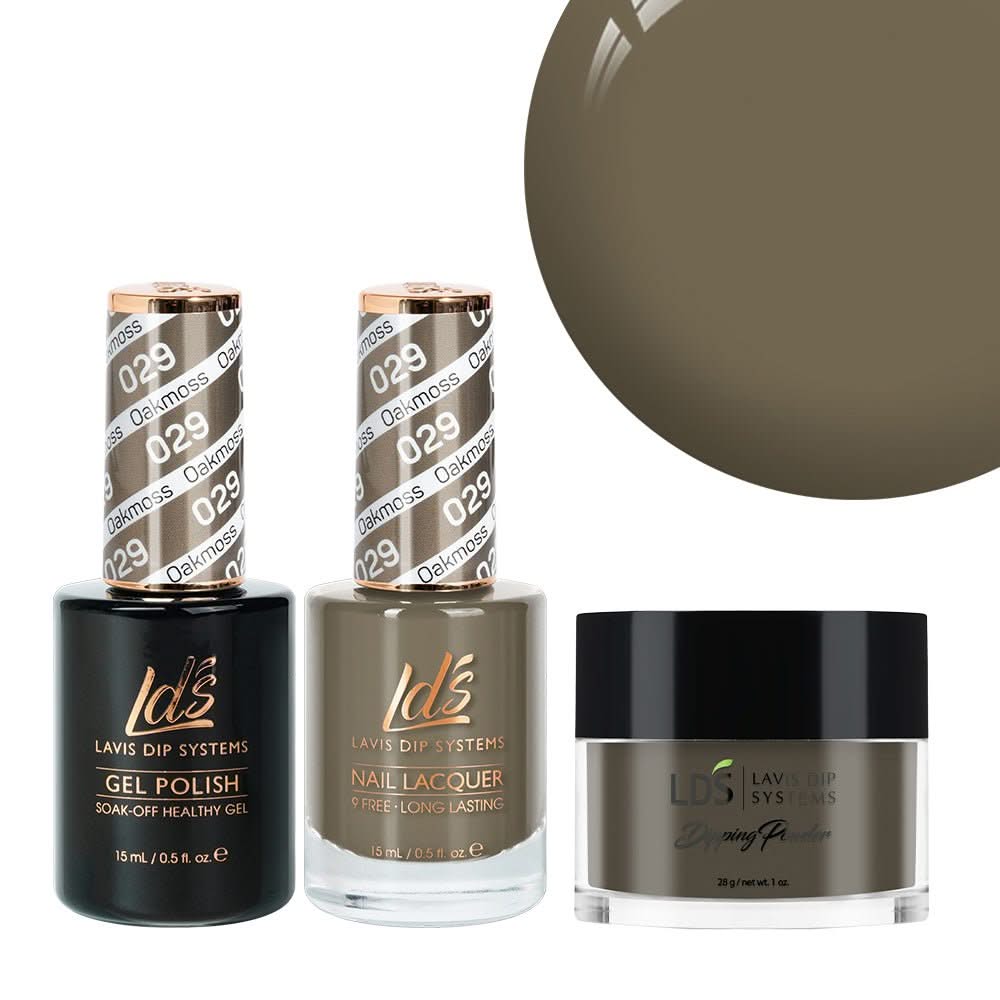 LDS 3 in 1 - 029 Oakmoss - Dip, Gel & Lacquer Matching - DTK Nail Supply