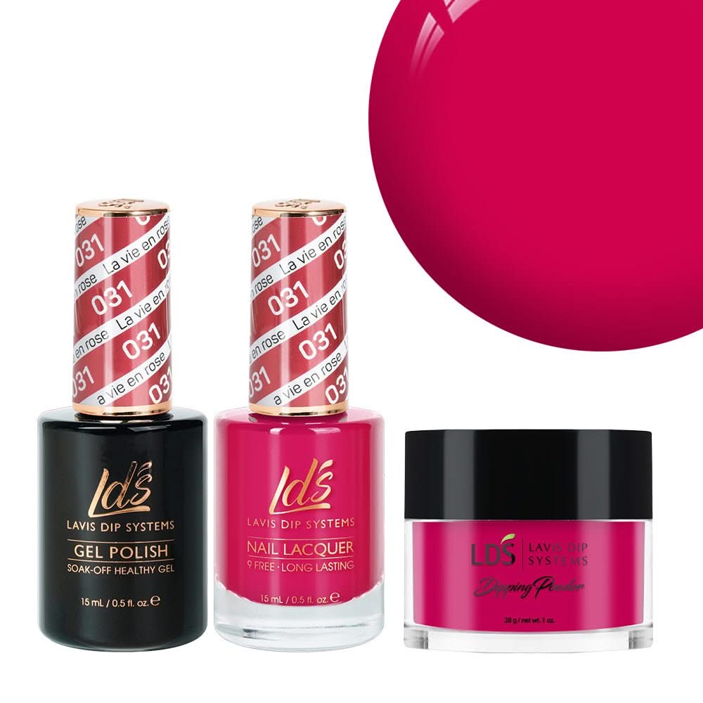 LDS 3 in 1 - 031 La Vie En Rose - Dip, Gel & Lacquer Matching - DTK Nail Supply