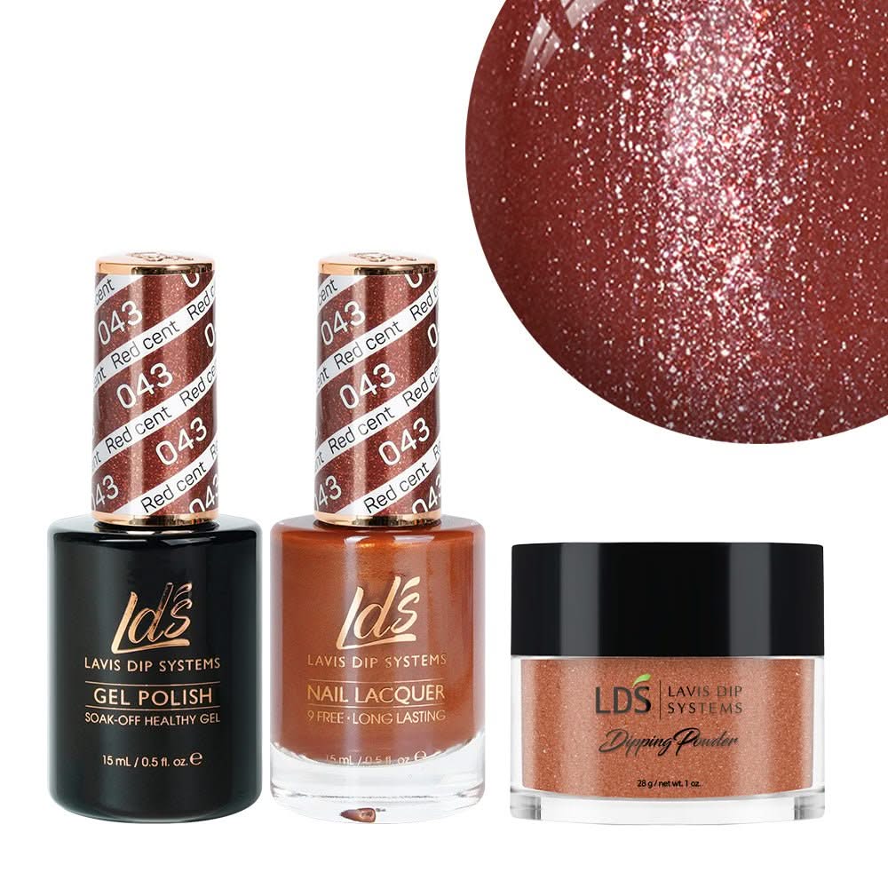 LDS 3 in 1 - 043 Bronze - Dip, Gel & Lacquer Matching - DTK Nail Supply