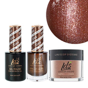 LDS 3 in 1 - 044 Sun Dried Tomato - Dip, Gel & Lacquer Matching - DTK Nail Supply