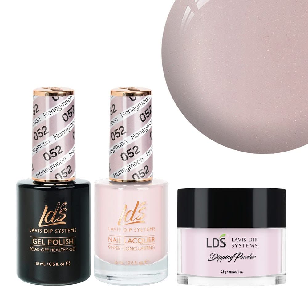 LDS 3 in 1 - 052 Honeymoon - Dip, Gel & Lacquer Matching - DTK Nail Supply