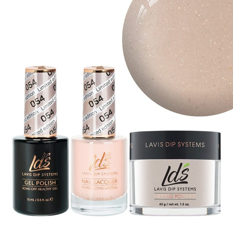 LDS 3 in 1 - 054 Limited Editon - Dip, Gel & Lacquer Matching - DTK Nail Supply