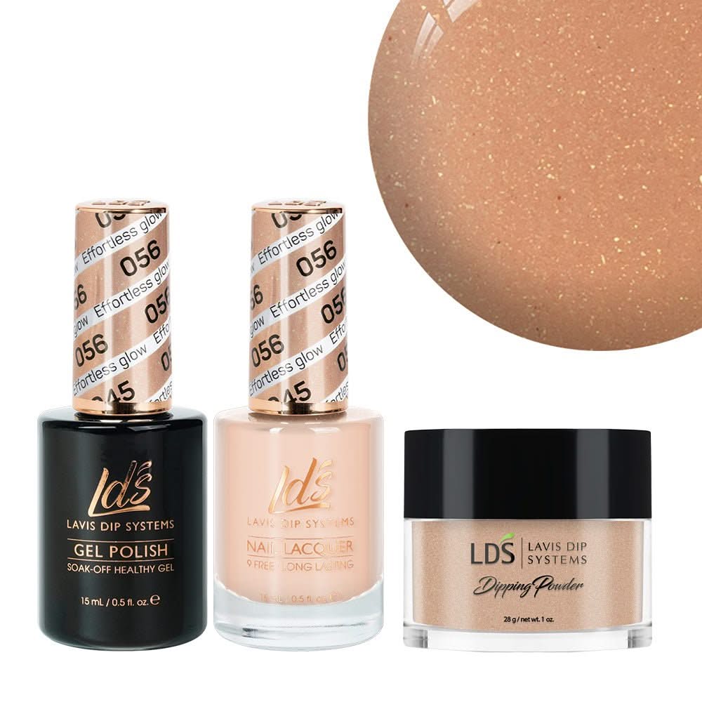 LDS 3 in 1 - 056 Effortless Glow - Dip, Gel & Lacquer Matching - DTK Nail Supply