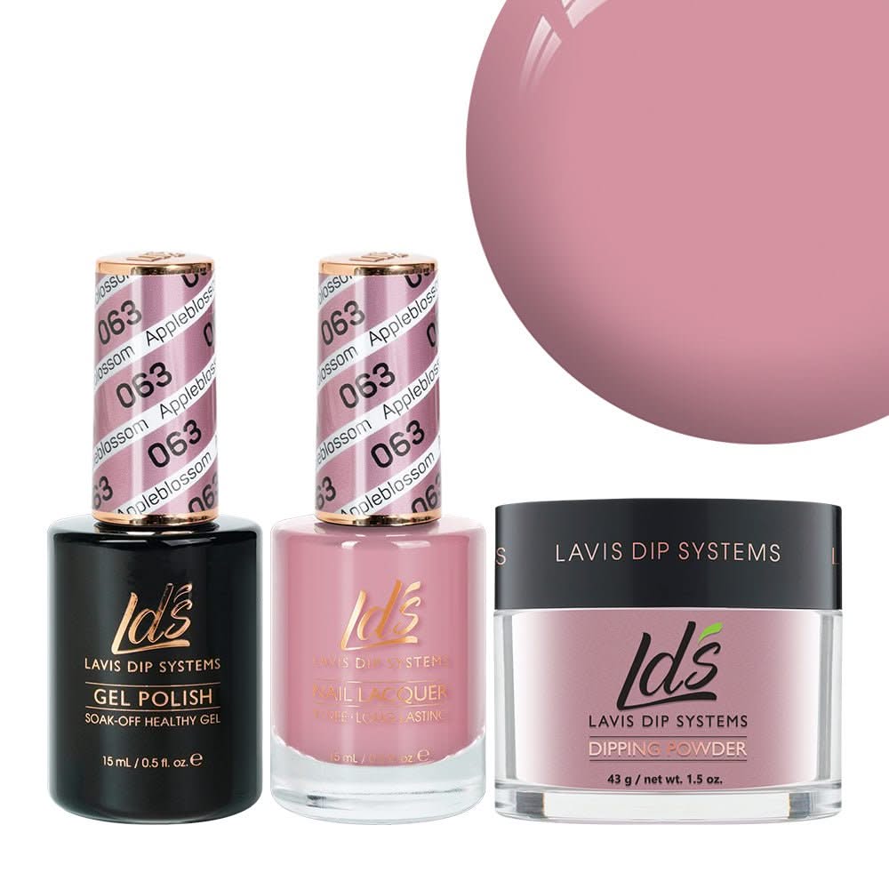 LDS 3 in 1 - 063 Appleblossom - Dip, Gel & Lacquer Matching - DTK Nail Supply