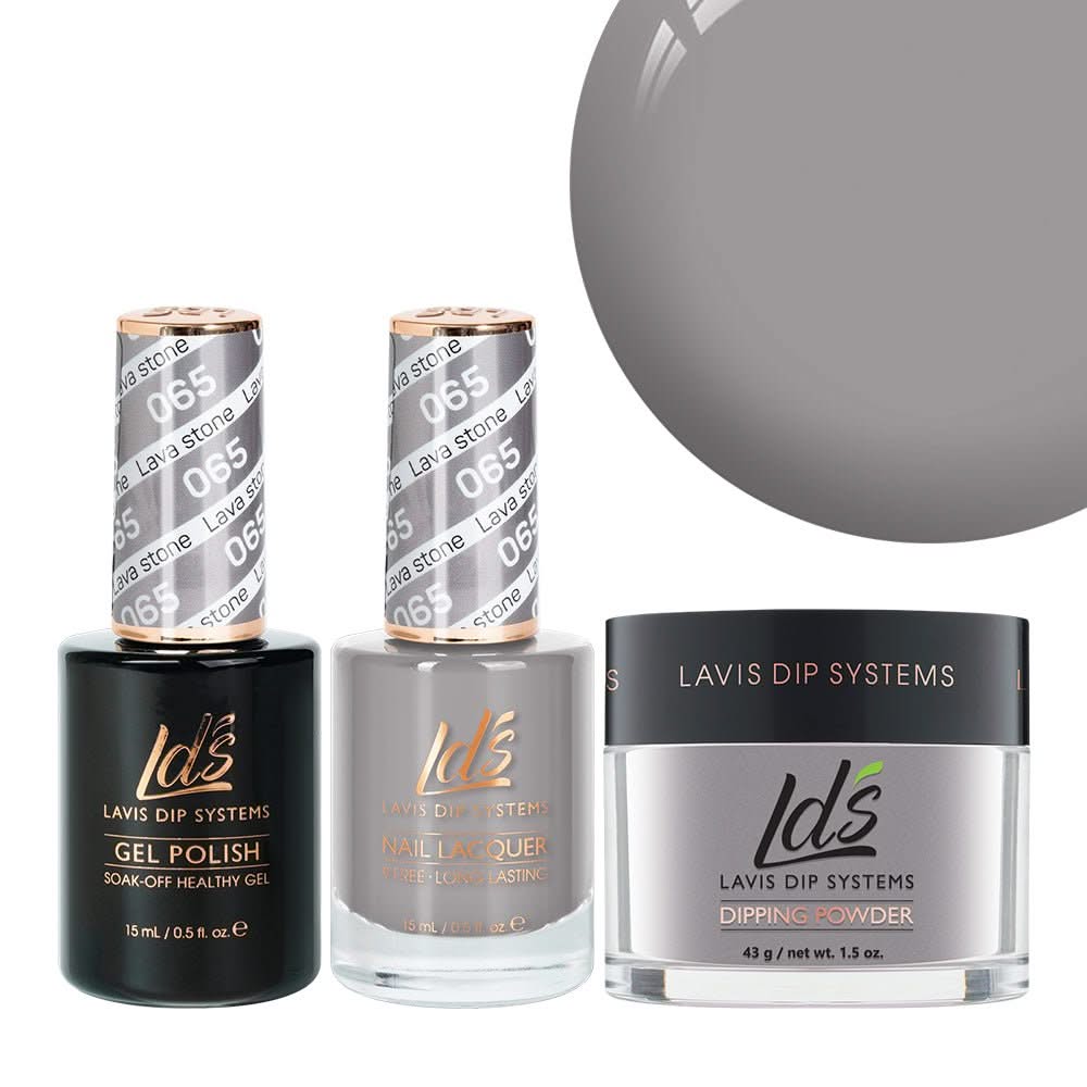 LDS 3 in 1 - 065 Lava Stone - Dip, Gel & Lacquer Matching - DTK Nail Supply